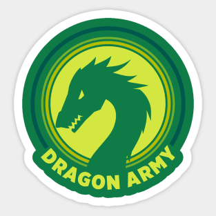 Dragon Army Green Logo Sticker